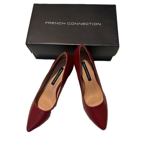 NIB French Connection Kate Classic Pumps-3" Heel Burgandy Size 8M - Picture 1 of 8